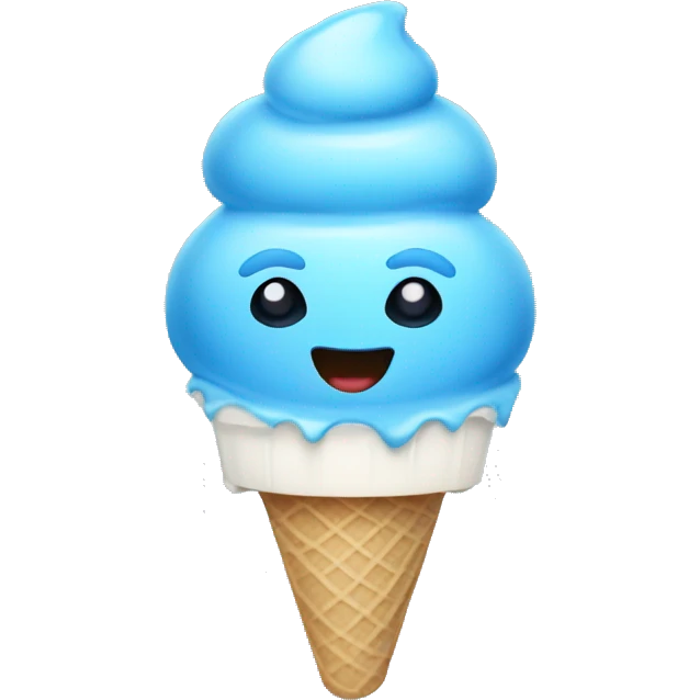 Blue ice cream emoji