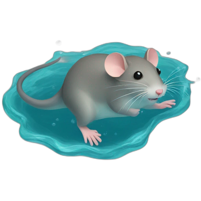 rat is swimming emoji