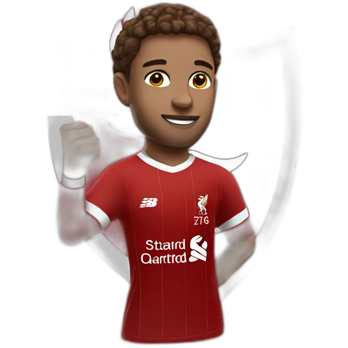 Liverpool FC player making a heart  emoji