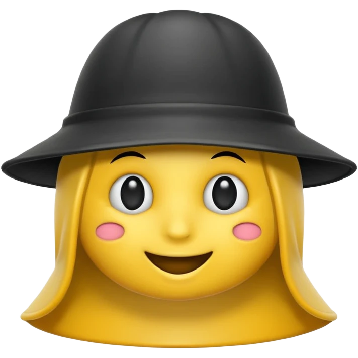 Einen Gelben Emoji mit zauber hut und schwartz weißen zauberstab emoji