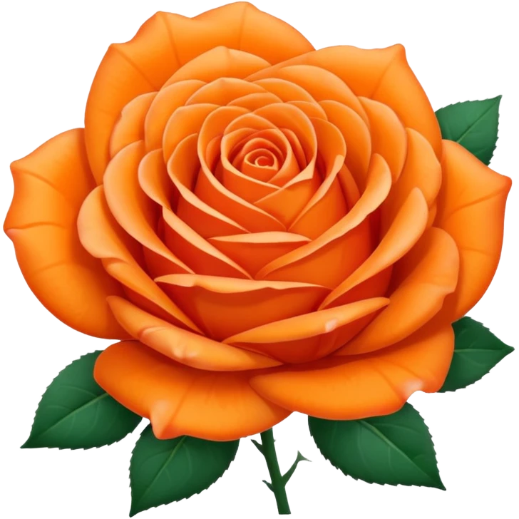 Orange Ice rose  emoji