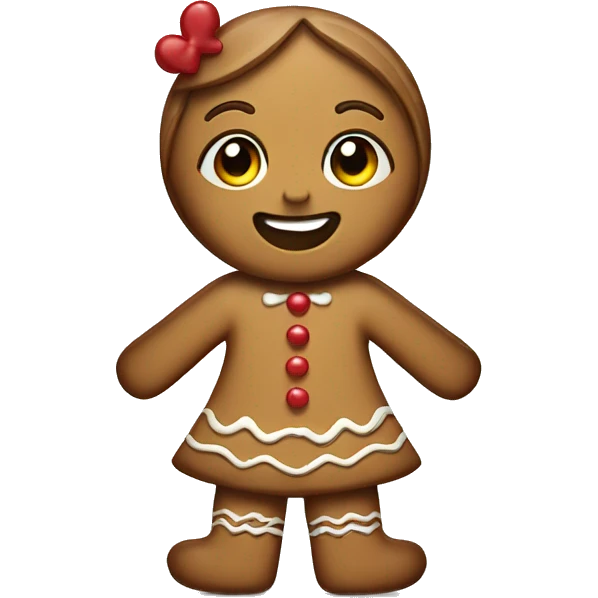 Gingerbread girl emoji