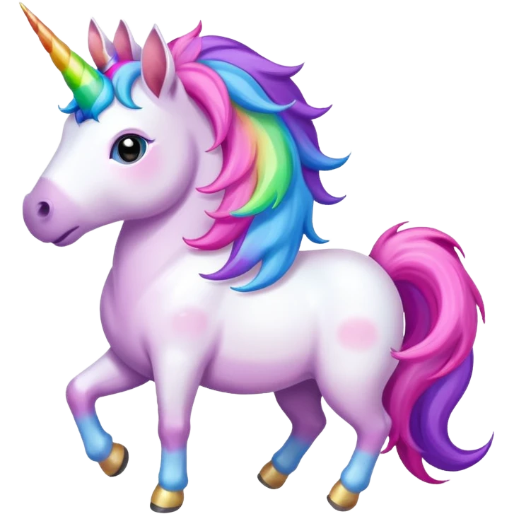 unicorn farting a rainbow emoji
