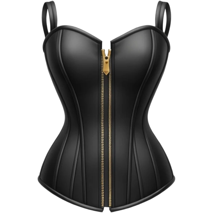 metal zip black corsete emoji