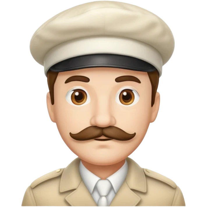 man with mustache and white beret emoji
