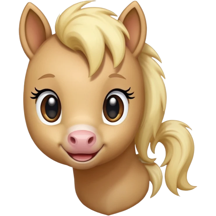 cartoon pony with Pokémon markings, round cheeks, friendly smile emoji