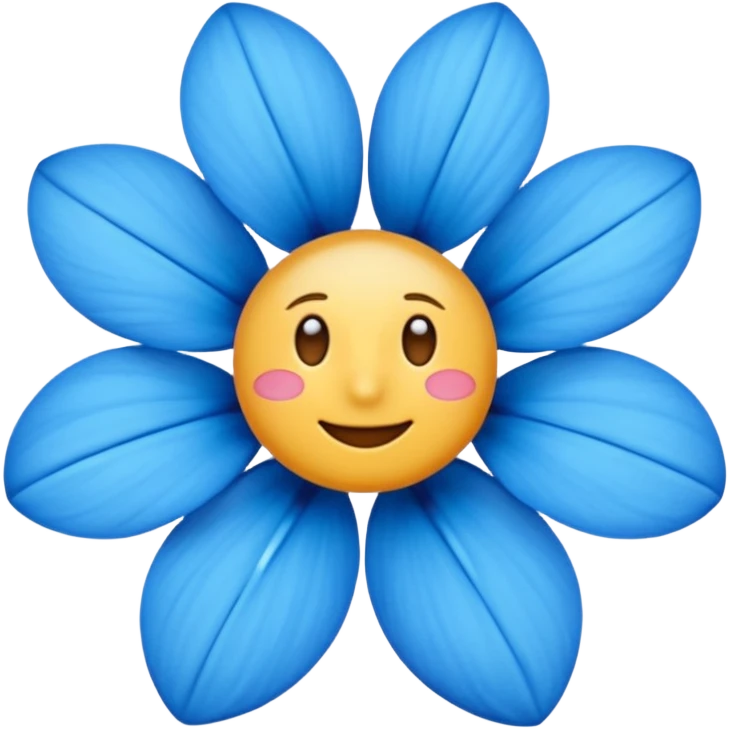 Des emojis fleur bleue emoji