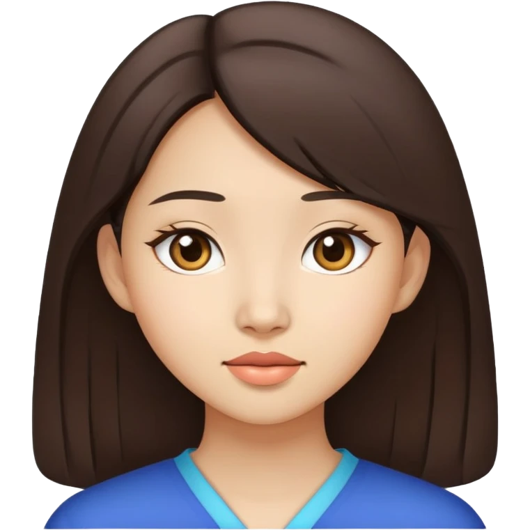 brunette light asian girl emoji