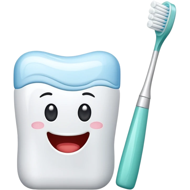 toothpaste and toothbrush emoji