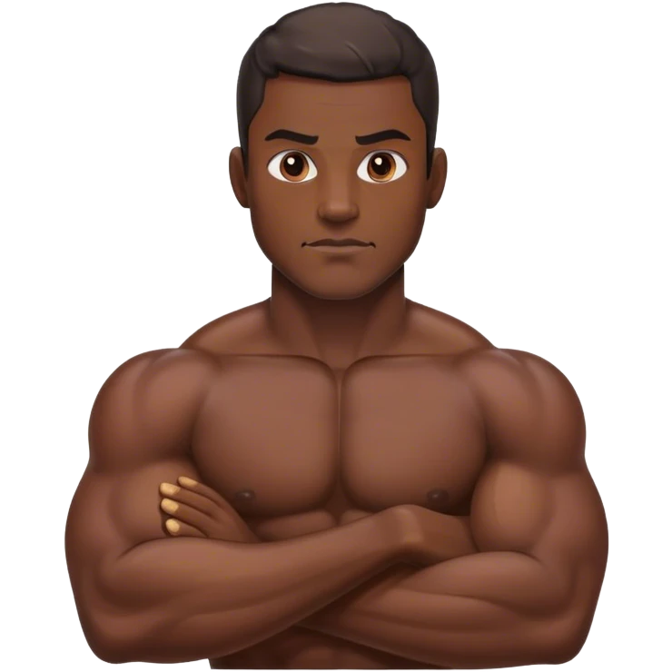 Big black oily man emoji
