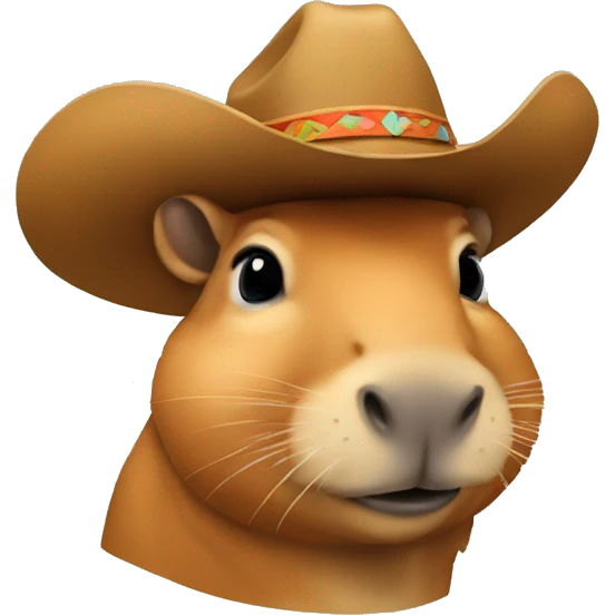 Capivara con sombrero de vaquero emoji