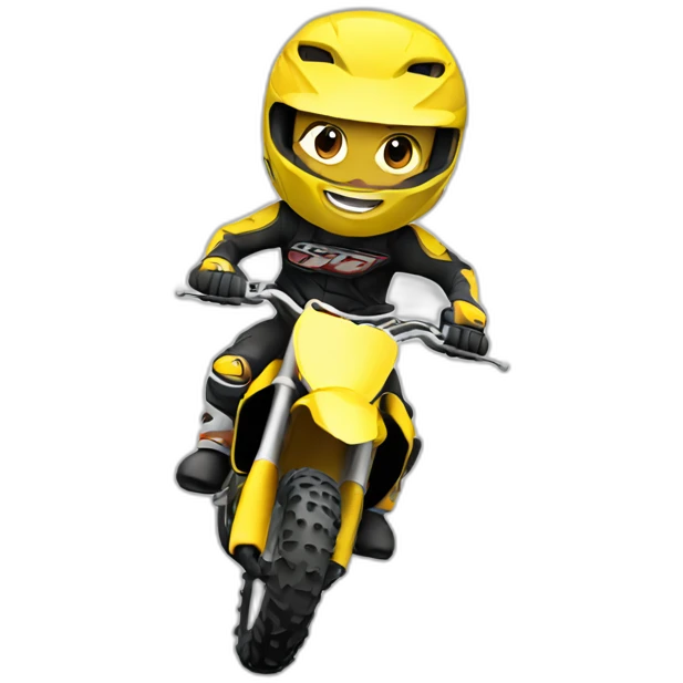 Motocross rider emoji