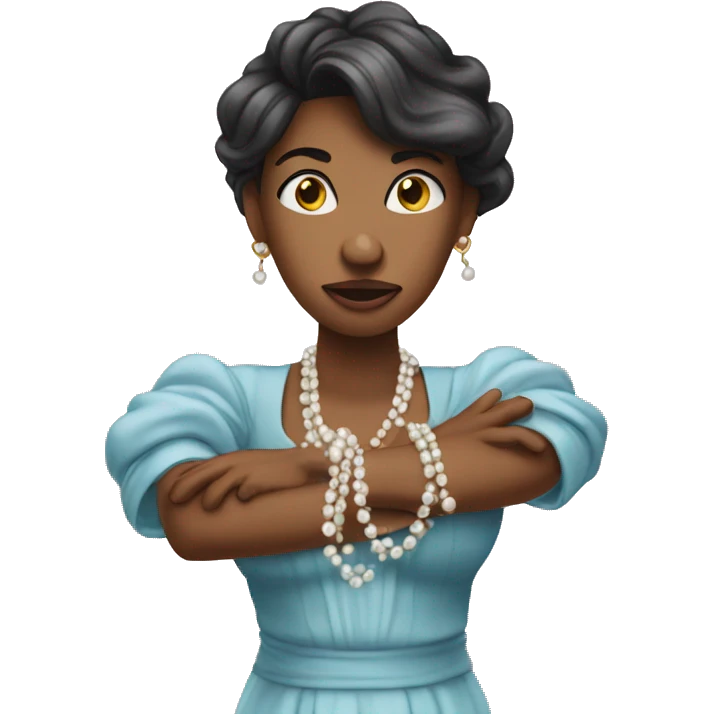 Clutching her pearls  emoji