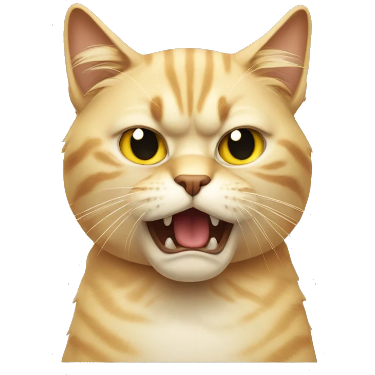 Angry blond cat emoji