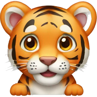 cute tiger emoji