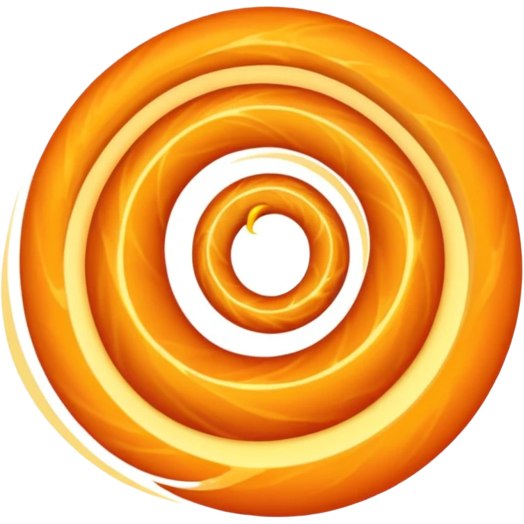 A glowing orange spiral emoji