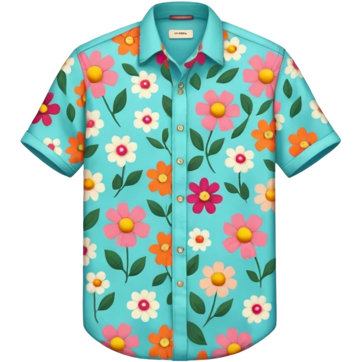 flowered hipster shirt emoji