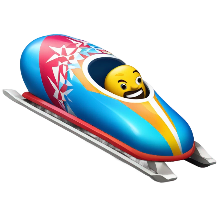 Crazy bobsleigh emoji