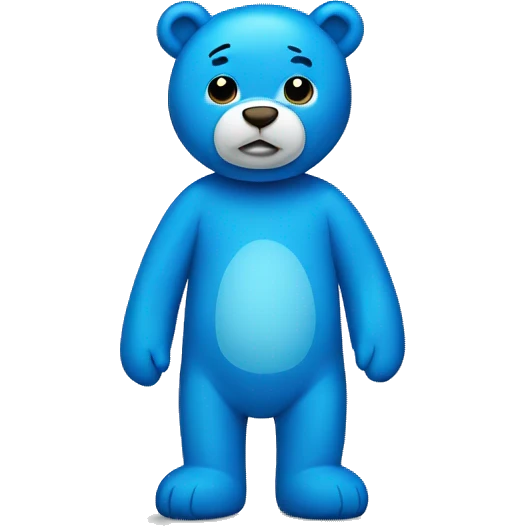 Create blue teddy bear emoji