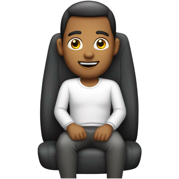 Man siting in car emoji
