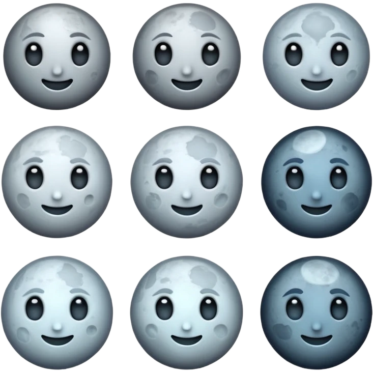 Moon phases emoji