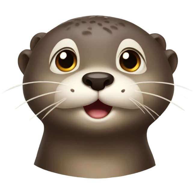 shocked otter cute emoji