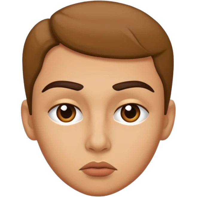 Suspicious eyebrows with kissy face emoji
