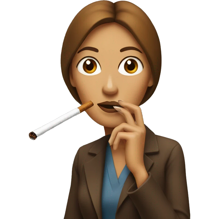 woman smoking a brown cigarette  emoji