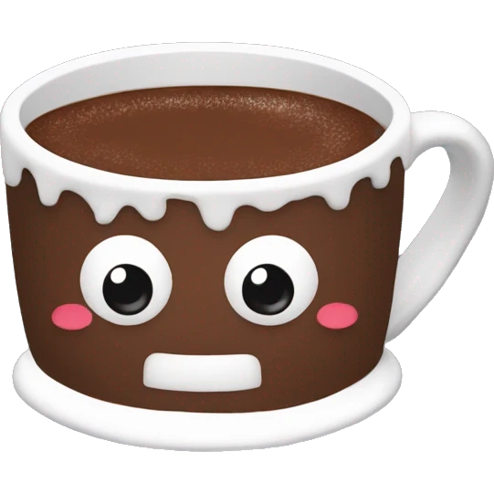 Hot chocolate in Cute Christmas cup emoji