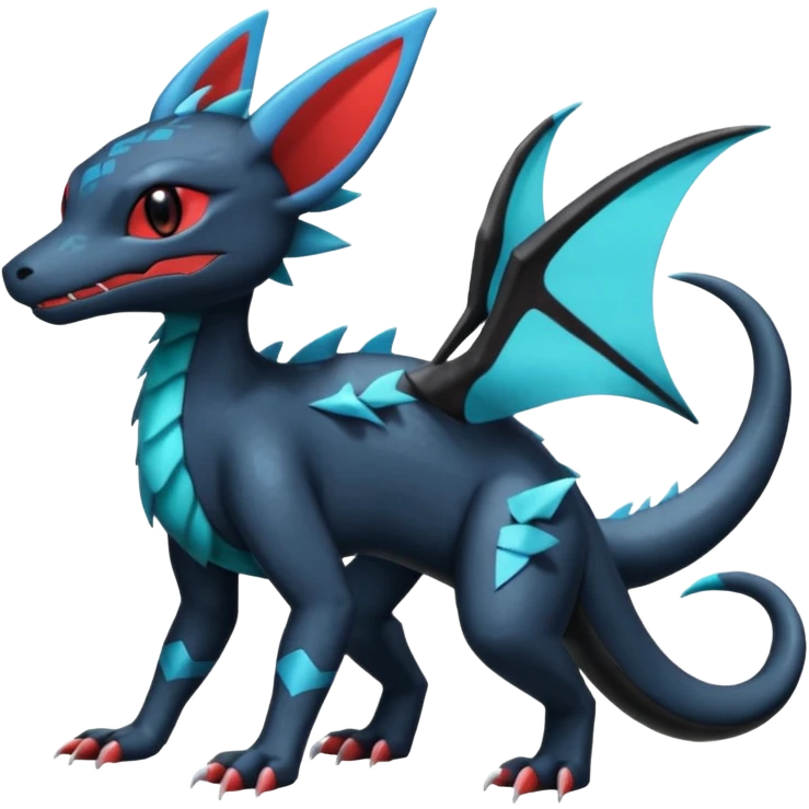 Shiny Salandit-Salamence-Umbreon-Trico-Noivern-Noibat-Hybrid (Full body) emoji