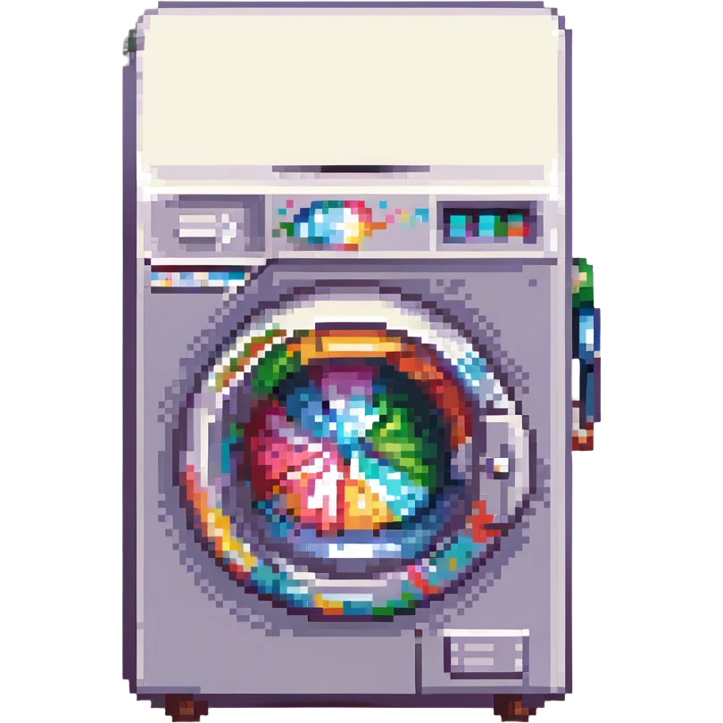 washing machine, pixel art style, retro look emoji