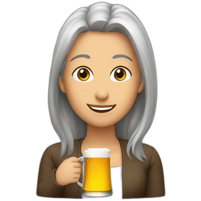 Elenaclaudiacarbunaru boit une biere emoji