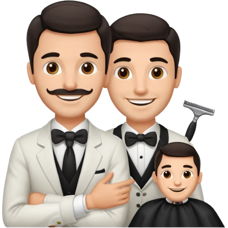 Spanish groom with barber  emoji