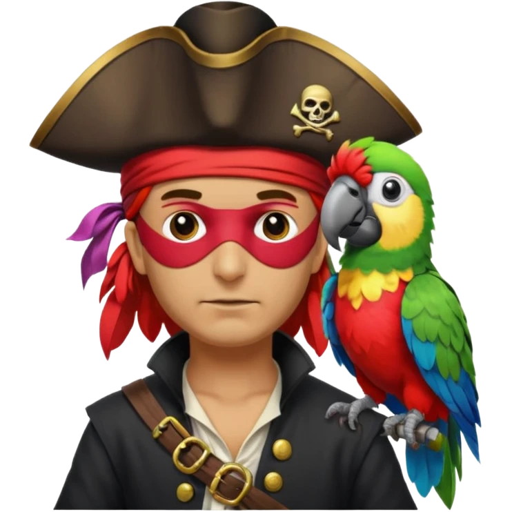 pirate and parrot emoji