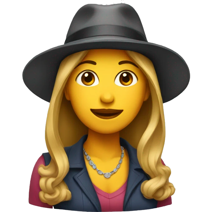 woman with a hat emoji