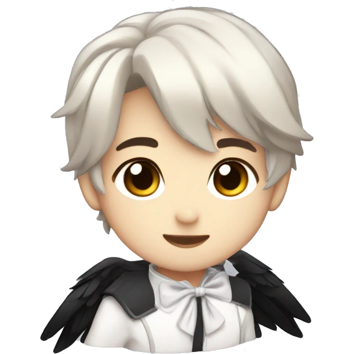 Cute animé chibi magpie emoji