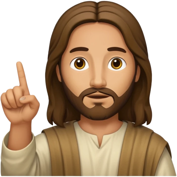 jesus pointing in front of him emoji