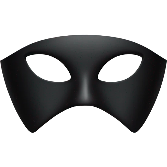 Make A Black Mask Emoji Without Any People  emoji