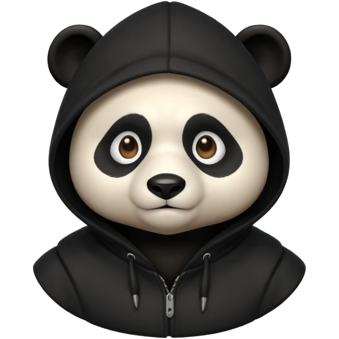 thief panda portrait, head and shoulders only, dark hood, secretive expression, stealthy burglar style, 3D cartoon, mobile game icon style, clean background, no text, no watermark
 emoji