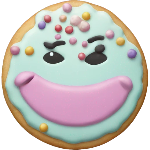 pastel Christmas cookie emoji