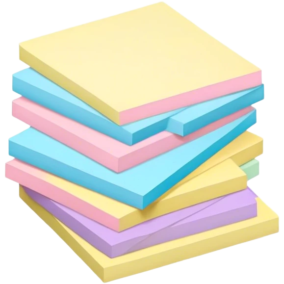 pastel sticky notes emoji