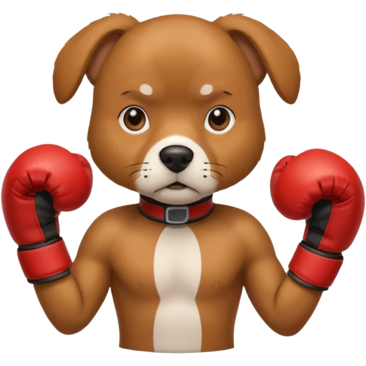 dog with boxing gloves emoji