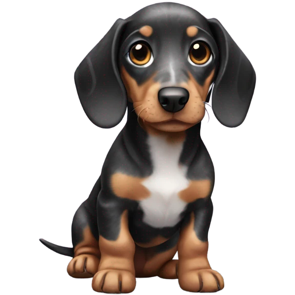 marble dachshund puppy emoji