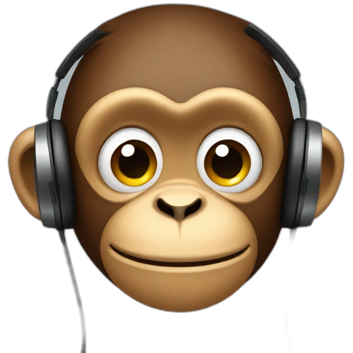 monkey with earphones emoji