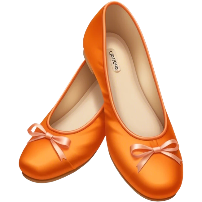 orange ballerina shoes emoji
