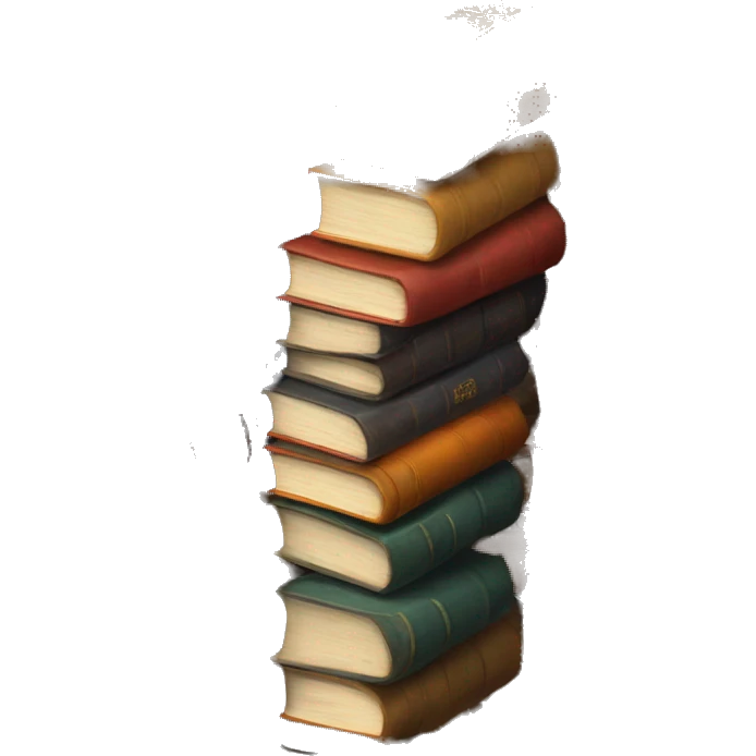 a stack of old books emoji