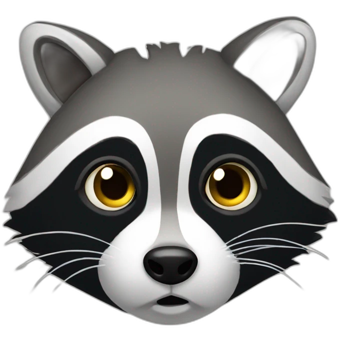 the raccoon is afraid emoji