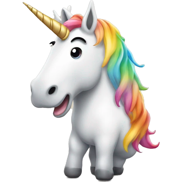 Unicorn pooping emoji