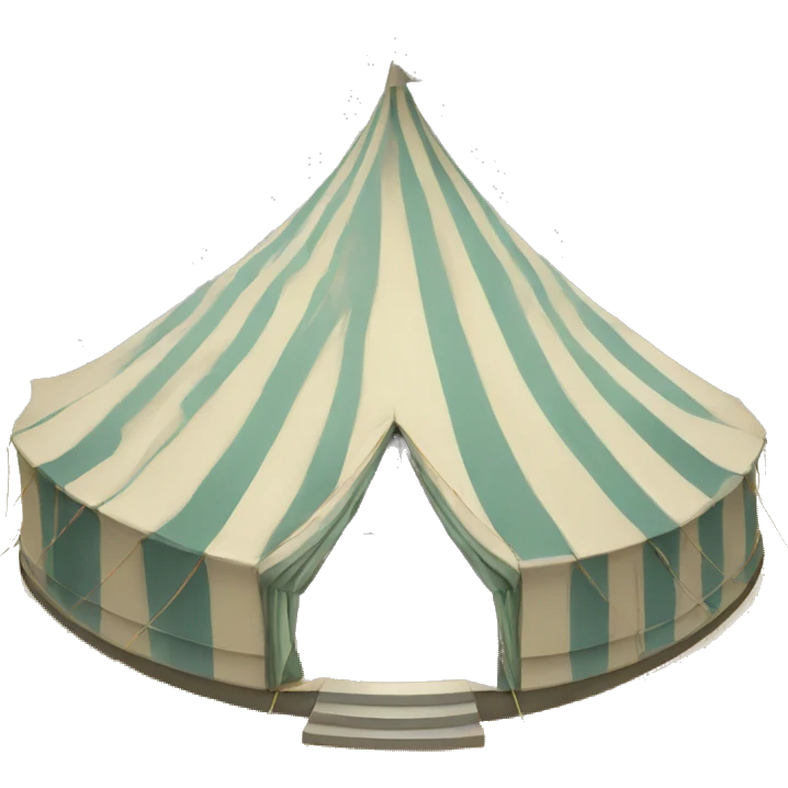 big tent with illusion of a huge interior emoji