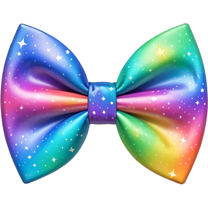 Rainbow starry galaxy bowtie emoji